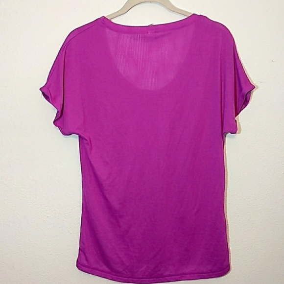 Under Armour Purple Short Sleeve Workout Tee - M - Picture 2 of 4